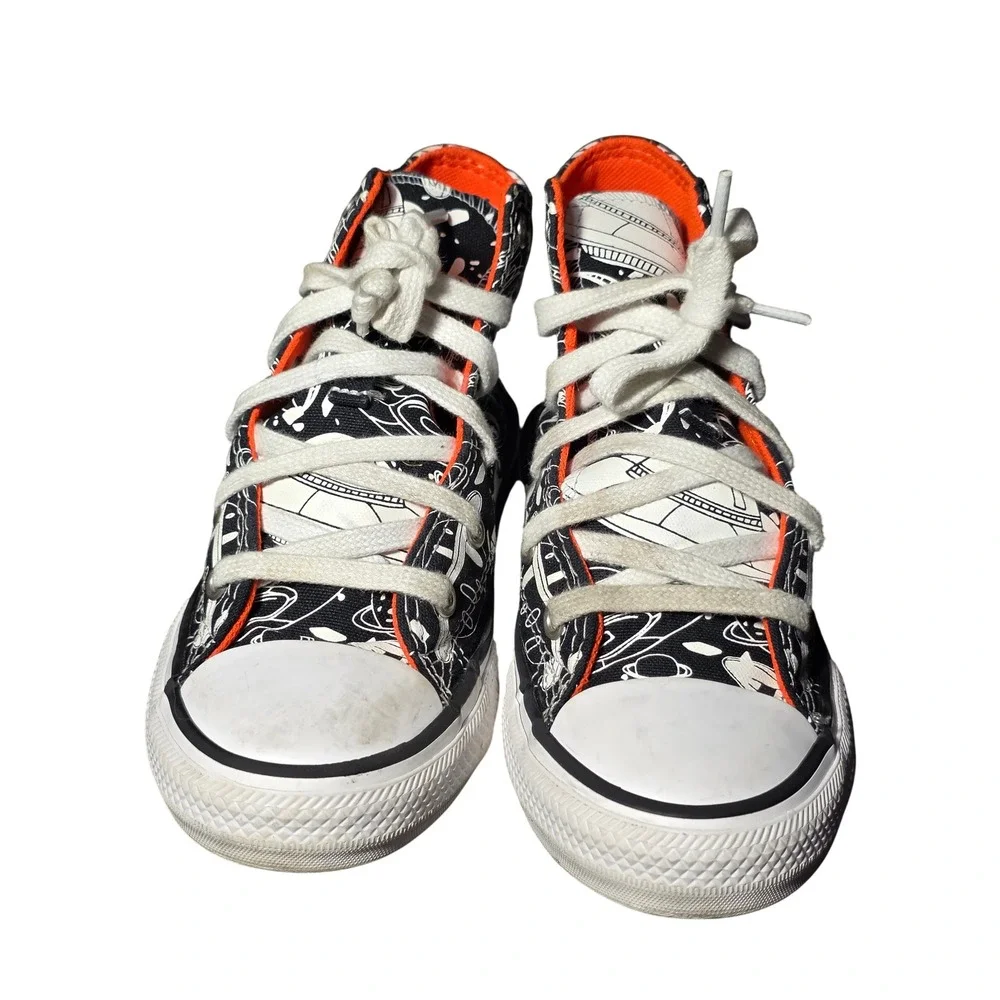 Converse Chuck Taylor All Star Kids Space UFO Print Sneakers Black White‎